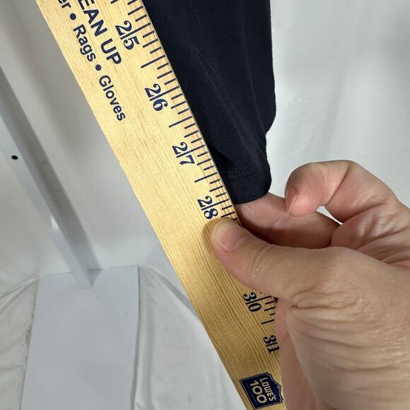 Quince Ultra-Stretch Ponte Straight Pants Navy L Inseam 28 Comfy Business Casual - Picture 5 of 7